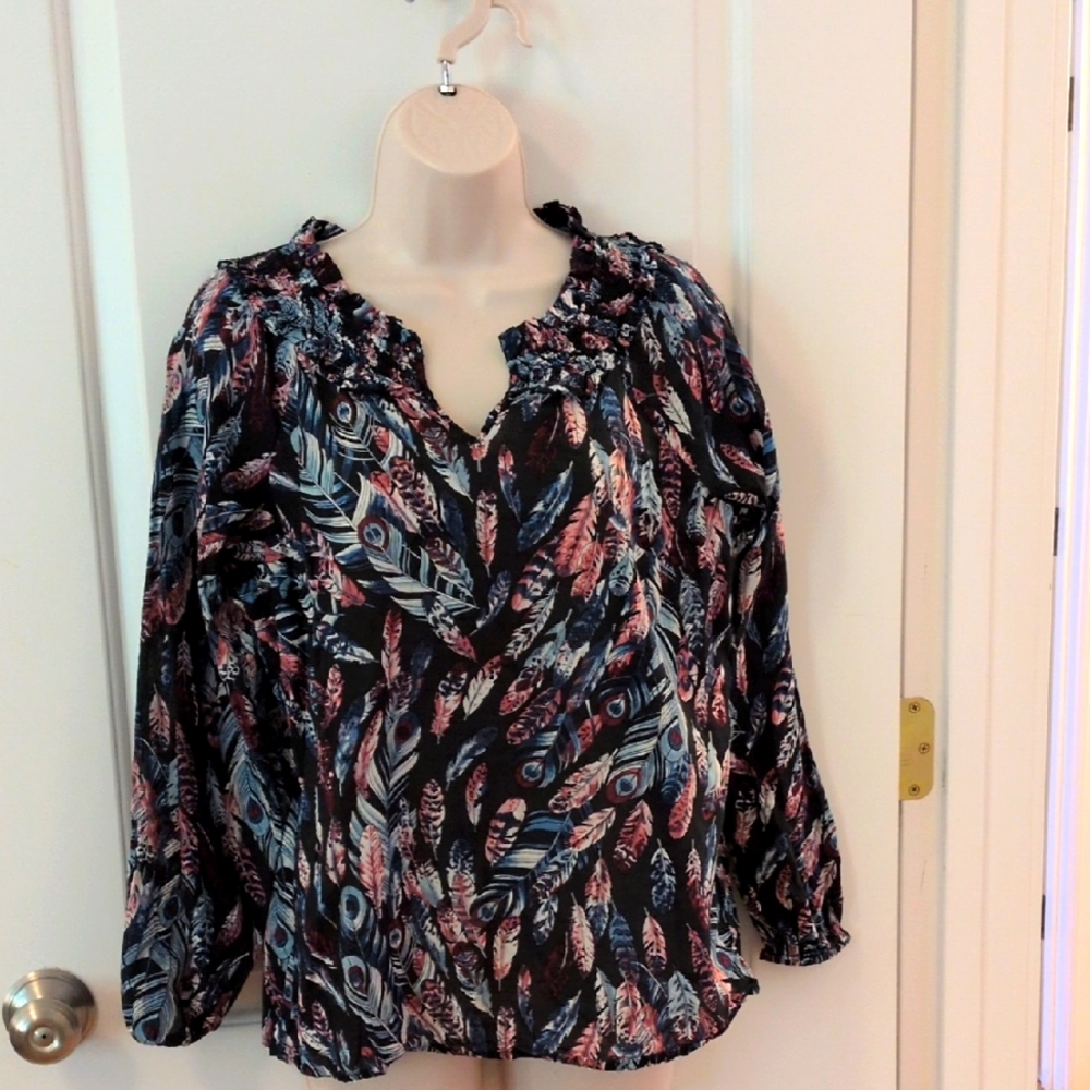 Talbots Feathers Blouse